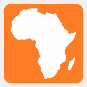 Tangerine Audacious Africa Vierkante Sticker