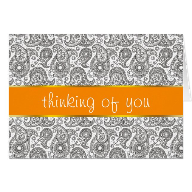 Tangerine Black Paisley (Voorkant Horizontaal)