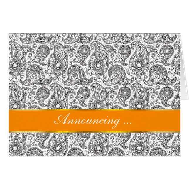 Tangerine Black Paisley (Voorkant Horizontaal)