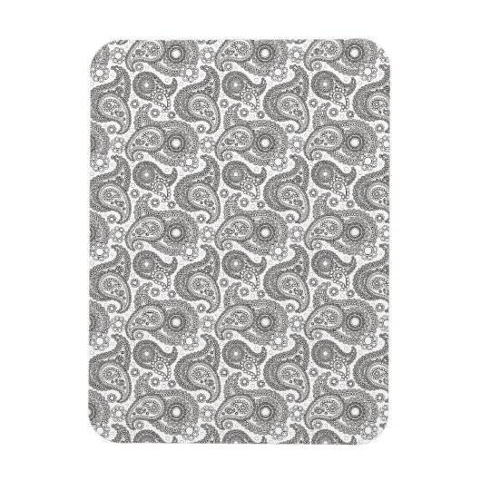 Tangerine Black Paisley Magneet (Verticaal)