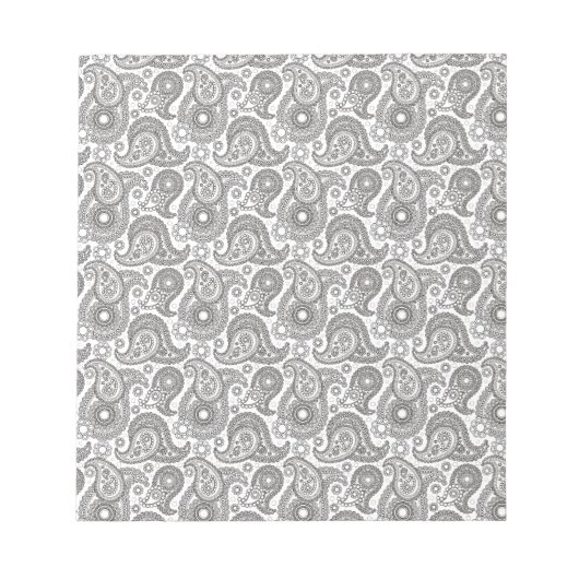 Tangerine Black Paisley Notitieblok (Voorkant)