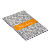 Tangerine Black Paisley Notitieboek (Rechterzijde)
