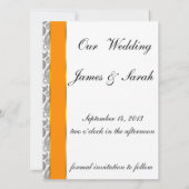 Tangerine Black Paisley Save The Date (Achterkant)