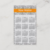 Tangerine Black Paisley Visitekaartje (Achterkant)