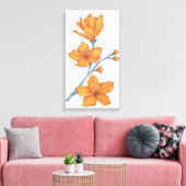 Tangerine Bloesems Canvas Afdruk (Insitu (Woonkamer))