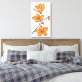 Tangerine Bloesems Canvas Afdruk (Insitu (Slaapkamer))