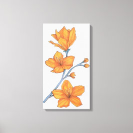 Tangerine Bloesems Canvas Afdruk
