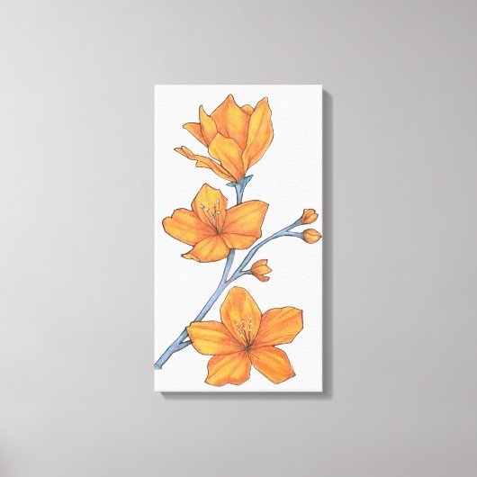 Tangerine Bloesems Canvas Afdruk (Voorkant)
