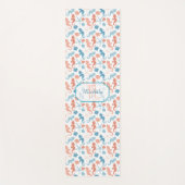 Tangerine Blue Nautical Monogram Yogamat (Voorkant)