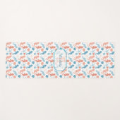 Tangerine Blue Nautical Monogram Yogamat (Voorkant (horizontaal))