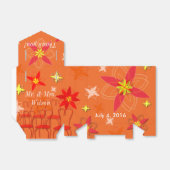 Tangerine Burst bruiloft gunst Bedankdoosjes (Uitgevouwen)