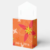 Tangerine Burst bruiloft gunst Bedankdoosjes (Geopend)