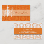 Tangerine Chandelier Biz Card Visitekaartje (Voorkant / Achterkant)
