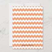 Tangerine Chevron bruiloft uitnodigingen (Achterkant)