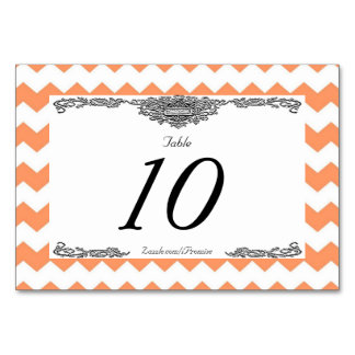 Tangerine Chevron Tafelkaarten Kaart