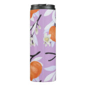 Tangerine Citrus Bloeiende Branches Floral Sinaasa Thermosbeker (Achterkant)