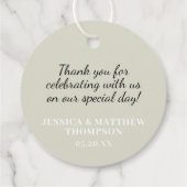 Tangerine Citrus Bloeiende Takken Krans Bloemstuk Bedankjes Labels (Achterkant)