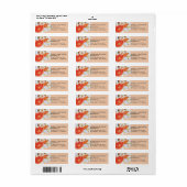 Tangerine Citrus Blooming Branch Floral Oranje Etiket (Full Sheet)