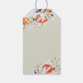 Tangerine Citrus Blooming Branches met grote Flora Cadeaulabel (Achterkant)