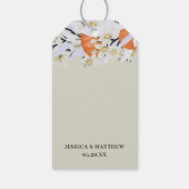 Tangerine Citrus Blooming Branches met grote Flora Cadeaulabel (Achterkant)
