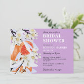 Tangerine Citrus Blooming Branches met grote Flora Kaart (Staand voorkant)