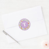 Tangerine Citrus Blooming Branches met grote Flora Ronde Sticker (Envelop)