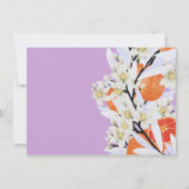 Tangerine Citrus Blooming Branches met grote Flora Save The Date (Achterkant)