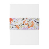 Tangerine Citrus Blooming Branches met grote Flora Uitnodigingen Wikkel (Achterkant Voorbeeld)