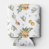 Tangerine Citrus Botanische Bruiloft Bachelorette Blikjeskoeler (Achterkant)