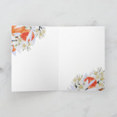 Tangerine Citrus Botanische Krans Bloemen Verjaard Kaart (Binnen)