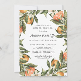 Tangerine Citrus Greenery Bridal Shower