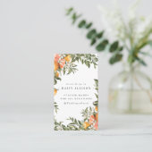 Tangerine Citrus Orchard Boho Botanisch Visitekaartje (Staand voorkant)
