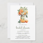 Tangerine Citrus Sinaasappel Mason Jar Vrijgezelle Kaart (Voorkant)