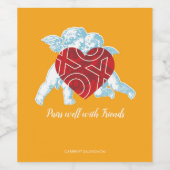 Tangerine Cupid Love Wine Label Wijn Etiket (Enkel label)