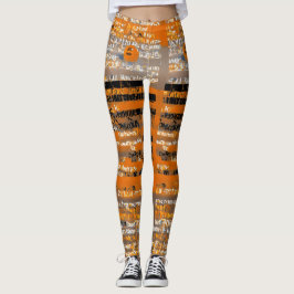 Tangerine Dream Leggings: Artistieke Oranje pracht Leggings