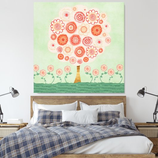 Tangerine Dream Tree Mixed Media Poster Print Art (Insitu (Slaapkamer))