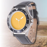 Tangerine effen kleur | Klassiek | Elegant Horloge<br><div class="desc">Tangerine effen kleur | Klassiek | Elegant | Trendy | Stijlvol | Cadeau</div>