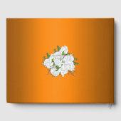Tangerine Elegante Witte Rozen Bruiloft Gastenboek (Achterkant)