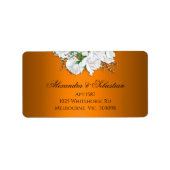 Tangerine Elegantie en Bruids Boeket Bruiloft Etiket (Voorkant)