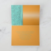 Tangerine en Aqua Jewels Hartelijk dank Bedankkaart (Binnen)