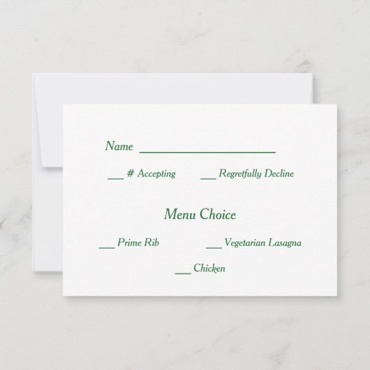 Tangerine en Blue Floral Lijst Wedding RSVP (Achterkant)