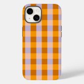 Tangerine en lavender gingham Case-Mate iPhone case (Achterkant)