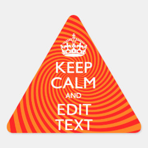 Tangerine en Red Swirl Decor for Your Keep Calm Sticker