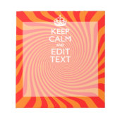 Tangerine en rode wervelkolom voor uw kalk notitieblok (Voorkant)