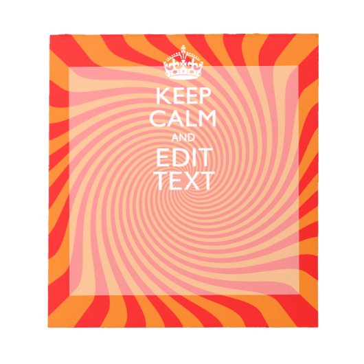 Tangerine en rode wervelkolom voor uw kalk notitieblok (Voorkant)