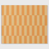 Tangerine en Tarwebes Striped Patroonontwerp Cadeaupapier (Vlak)