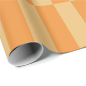 Tangerine en Tarwebes Striped Patroonontwerp Cadeaupapier (Rol Hoek)