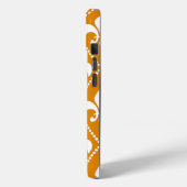 Tangerine Fleur de Lis met monogram Case-Mate iPhone Case (Achterkant / Links)