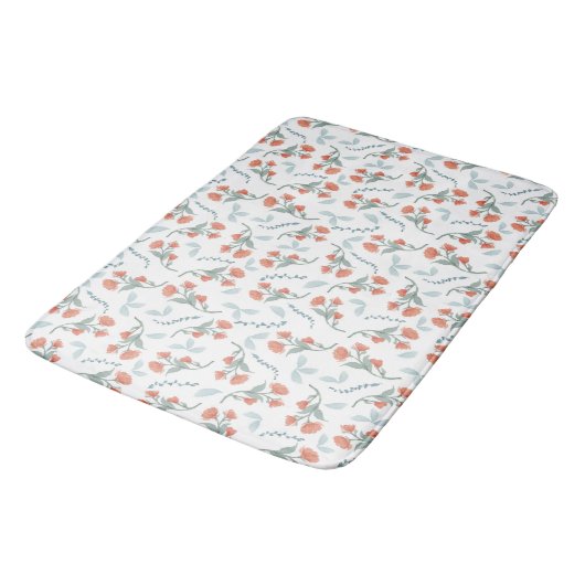 Tangerine Floral Badmat (Gekanteld)