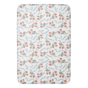 Tangerine Floral Badmat